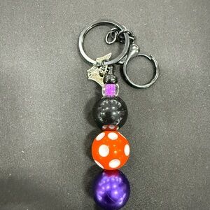 Halloween Themed Beaded Keychain